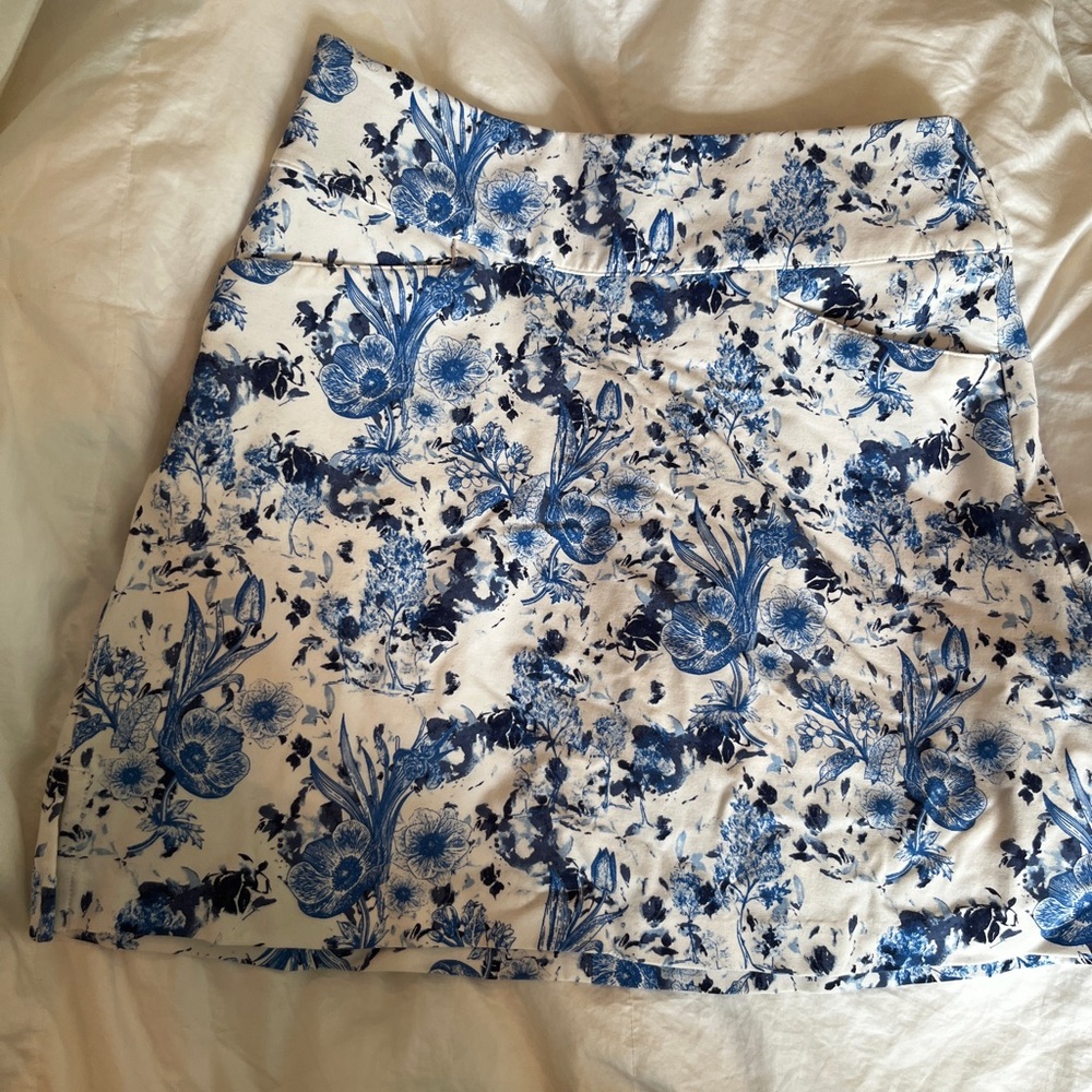 Lady Hagen Blue and White A-Line Golf Skirt